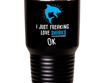 Ich liebe nur freaking Haie ok Tumblr heiße kalte Getränke mit Deckel Kaffee heiß kalte Tumblr Getränke Tee