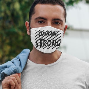 Standing strong face mask cloth covering