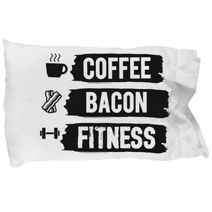 Coffee bacon fitness Pillow Case soft bed sleep pillowcase sheets