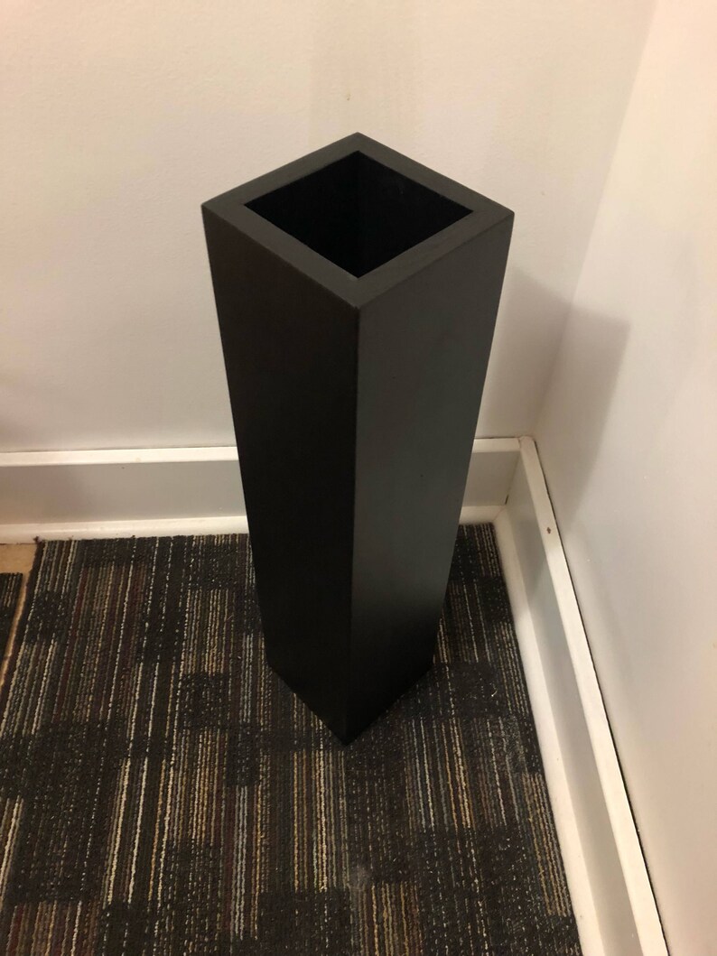 Wood Floor Vase 24 Tall X 5.5 Square Wedding Etsy