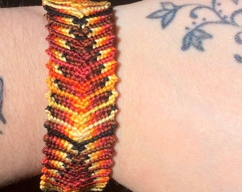 Enchanted-Orchid Handwoven Bracelet with Hematite Czech Beads