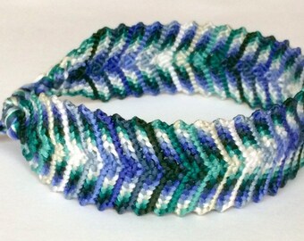 Enchanted-Orchid Handwoven Bracelet with Hematite Czech Beads