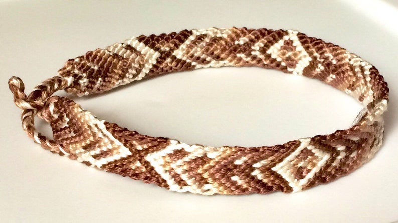 Cappuccino XO Bohemian Handwoven BraceletAnklet