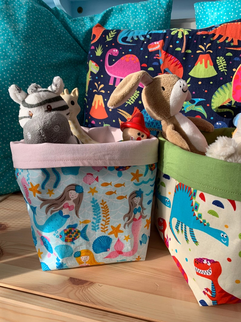 Toy storage bins, toy bins, toy storage, canvas, fabric soft toy storage. image 9