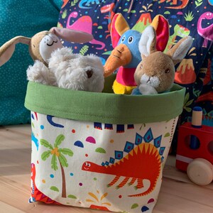 Toy storage bins, toy bins, toy storage, canvas, fabric soft toy storage. image 5