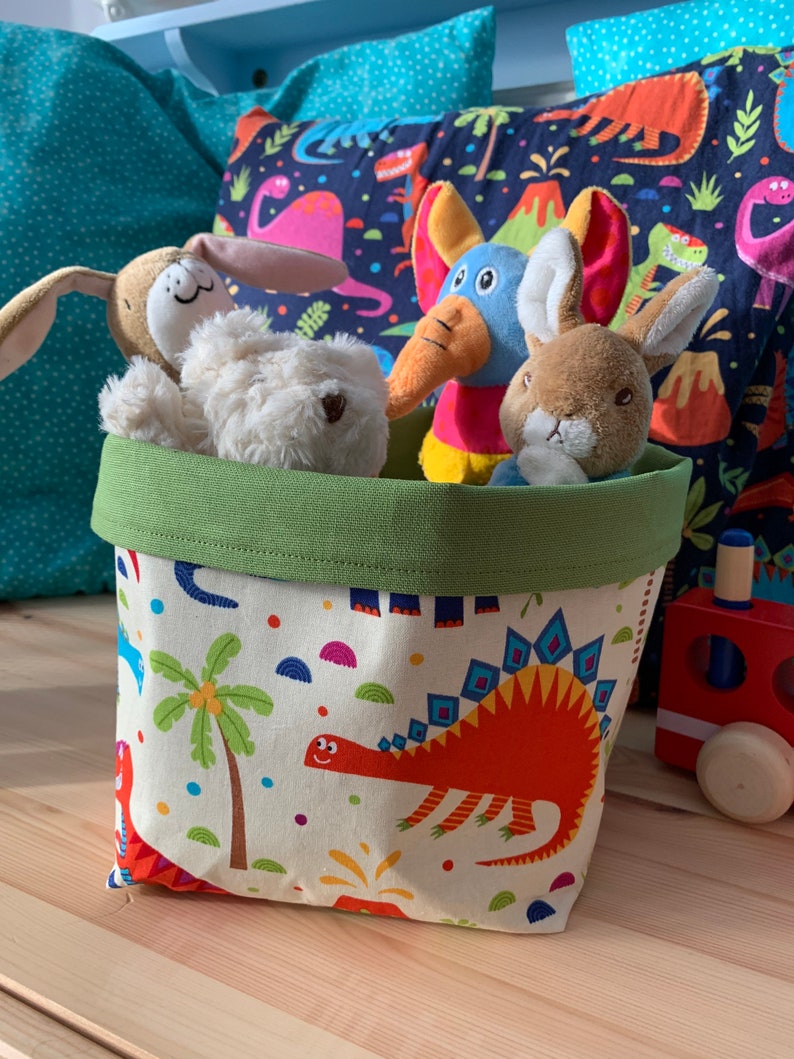 Toy storage bins, toy bins, toy storage, canvas, fabric soft toy storage. image 5