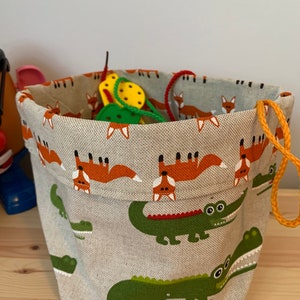 Toy storage bins, toy bins, toy storage, canvas, fabric soft toy storage. image 8