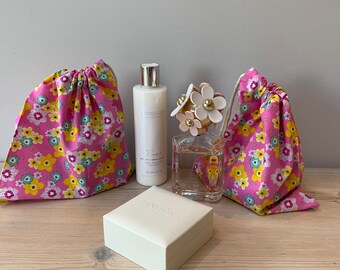 Reusable Gift bags, Mothers Day, Valentine’s Day fabric gift bag READY MADE