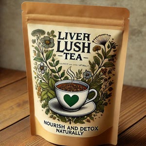 Liver Cleanse Herbal Tea | Liver Lush Tea for Natural Nourishment & Detox | Organic Wellness Blend