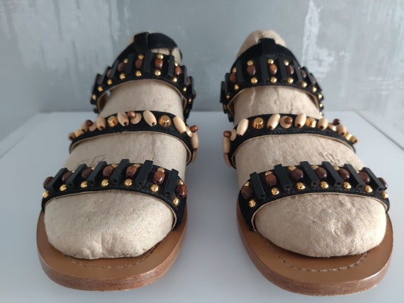 Prada Strappy Ankle Rhinestone Embellished Sandal… - image 6