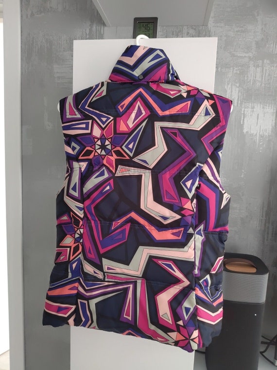 Emilio Pucci Italy Multicolor Nylon Down Vest Sle… - image 2