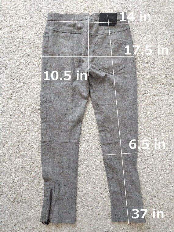 Louis Vuitton Womens Wool Zip Casual Pants Gray T… - image 9