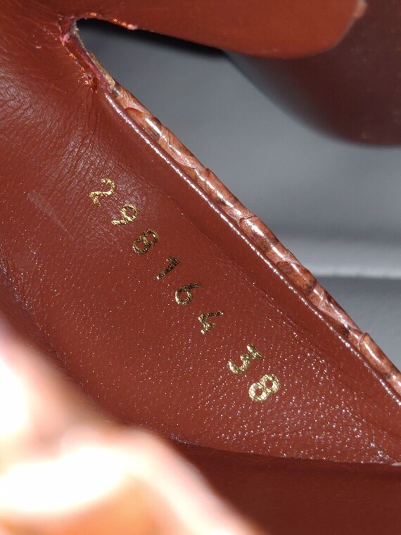 Gucci Python Mischa Ankle Strap Tassel Pumps Maro… - image 4