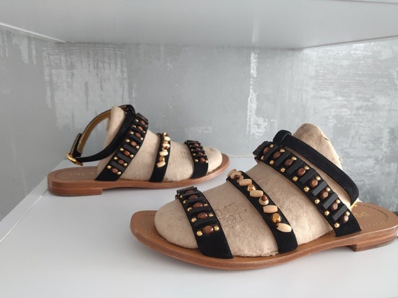 Prada Strappy Ankle Rhinestone Embellished Sandal… - image 4