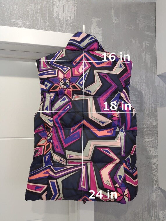 Emilio Pucci Italy Multicolor Nylon Down Vest Sle… - image 6