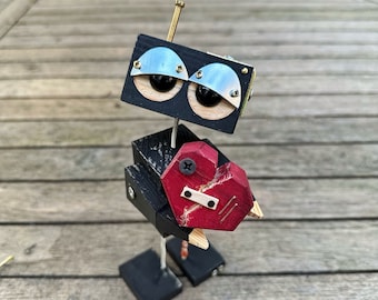 Steampunk Decor, Robot Toy, College Student Gift, Steampunk Robot, Dorm Room Decor, Funny Office Decor, Desk Accessories, Wooden Toys, Geek