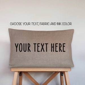 Custom Pillow, Custom Text Pillow, Customize Pillow, Personalized Pillow, Personalize Text Pillow, Dorm Room Decor, Custom Pillow Cover