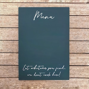 Enseigne de menu, décoration de cuisine, enseigne tableau personnalisé, enseigne tableau, tenture murale, citation d'art mural, enseignes en bois, art mural, art mural de cuisine