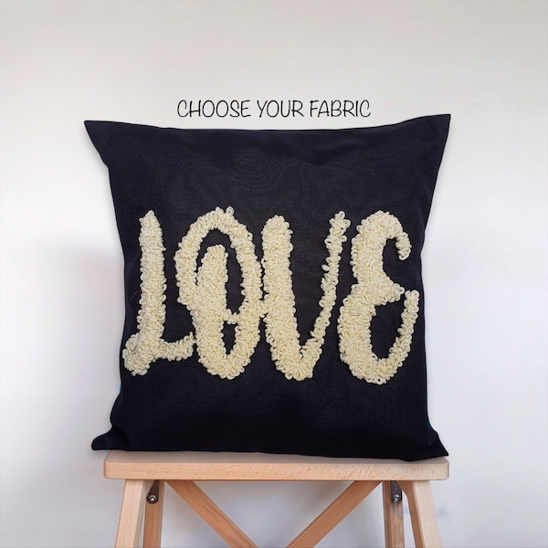 Dorm Room Decor, Custom Pillow Cover, College Student Gift, Punch Needle Pillow, Quote Cushion, Decorative Pillows For Couch, Punch Pillow