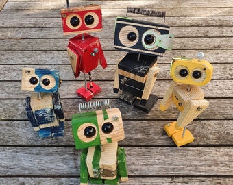 Decoración Steampunk, Robot de Juguete, Regalo para Estudiantes Universitarios, Robot Steampunk, Decoración para Dormitorio, Decoración Divertida para Oficina, Accesorios de Escritorio, Juguetes de Madera, Para Frikis
