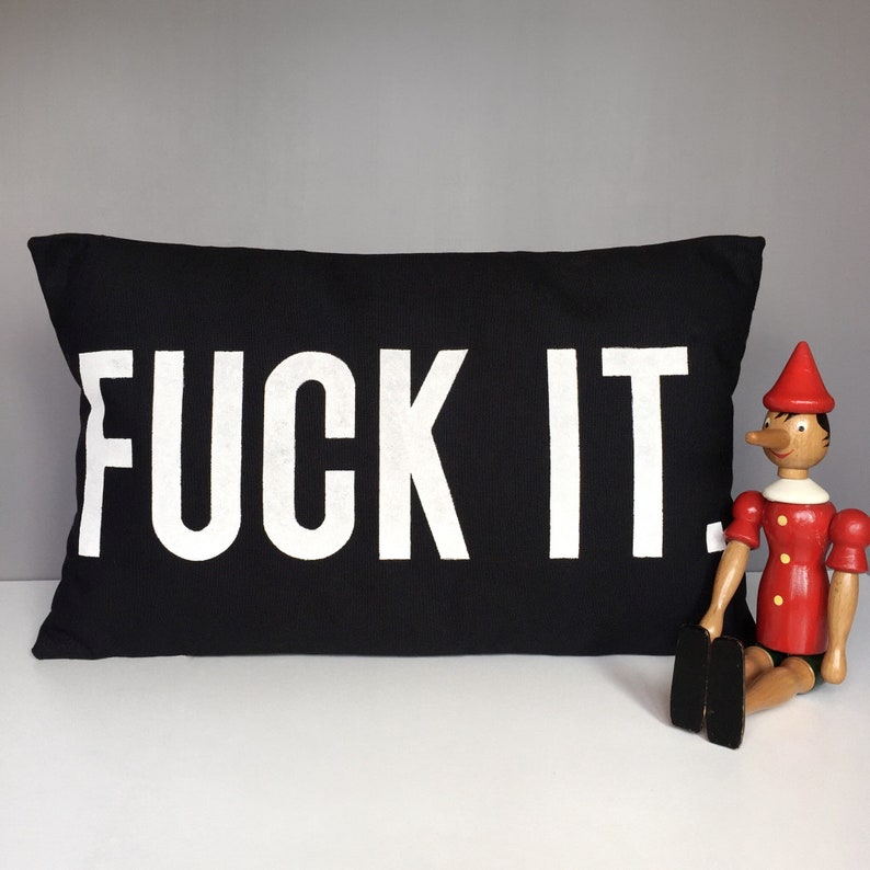 Quote Cushion Swear Words Inspirational Pillow Fuck Dorm Room Decor College Student Gift Pillows With Sayings Custom Pillow Cover