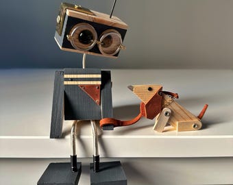 ヴィンテージ テクノ ロボット子犬用おもちゃ – シルバー