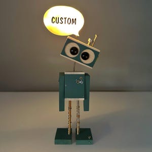 Steampunk Decor, Robot Toy, College Student Gift, Steampunk Robot, Dorm Room Decor, Funny Office Decor, Desk Accessories, Wooden Toys, Geek