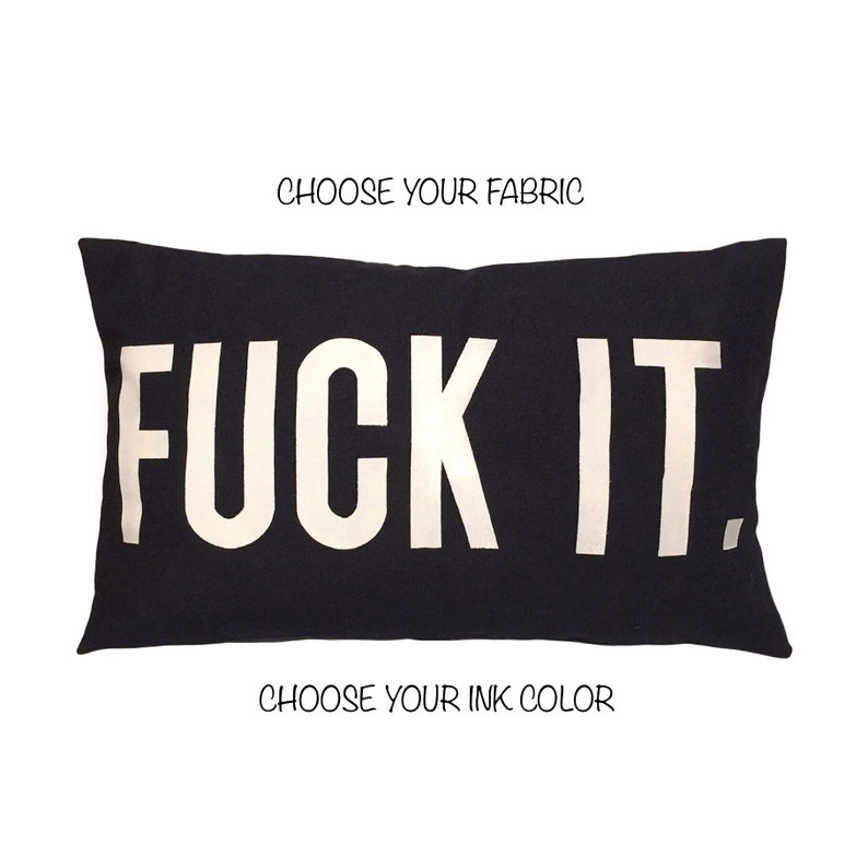Quote Cushion Swear Words Inspirational Pillow Fuck Dorm Room Decor College Student Gift Pillows With Sayings Custom Pillow Cover