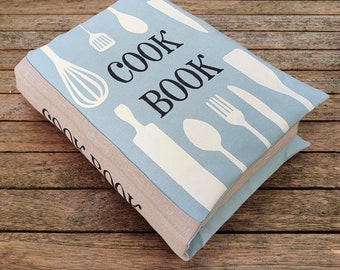 Chef Gift, Book Pillow, Bookish, Decorative Books, Shaped Pillow, Farmhouse Pillow, Kitchen Decor, Rustic Home Decor, Cushion For Mother