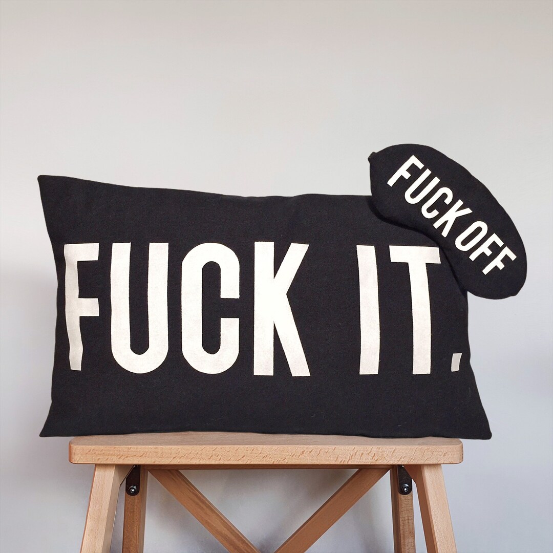 Dorm Room Decor Fuck Eye Mask Swear Words Pillows With Etsy