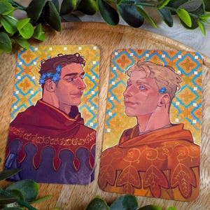 Cartes photo Kingdom Come Deliverance 2 | Mini-impressions douces au toucher | Fan art d'Henry et Hans Capon | Cadeau pour joueur de RPG médiéval