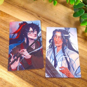 Cartes photo Wei Wu Xian et Lan Wang Ji | Fanart de Mo Dao Zu Shi (MDZS) | Ensemble Danmei PoCa | Produit nouveau MXTX