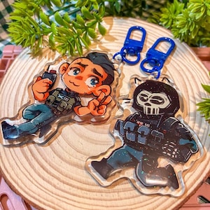 Call of Duty | CODE MW2 MW3 | Modern Warfare 7CM Clear Glitter Acrylic Keychains
