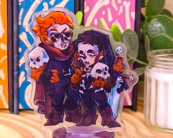The Locked Tomb Mini Standees | Gideon & Harrow the Ninth | GTN Book Decor for Bookshelves and Ideal Gift for BookTok Lovers