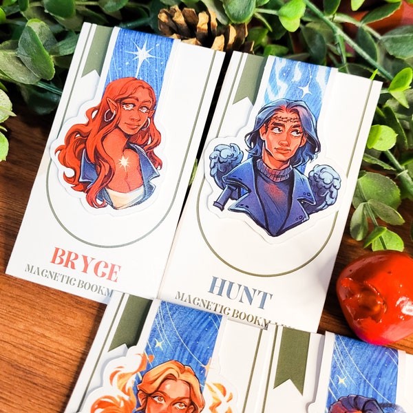 Crescent City Magnetic Bookmarks | CC series booktok merch Acotar TOG Bryce Hunt Rhun Lidia