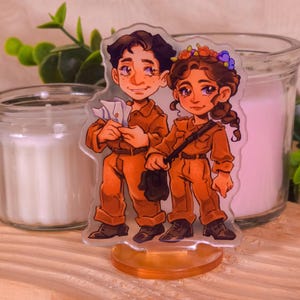 Mini-Aufsteller aus Acryl „Divine Rivals“ | Iris & Roman| Ruthless Vows Buchdekoration für Bücherregale und ideales Geschenk für BookTok-Liebhaber