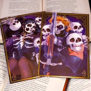 TLT The locked tomb book series art print A5 Gold Foil | Harrow the Ninth Gideon the Ninth Ianthe the First Booktok Merch