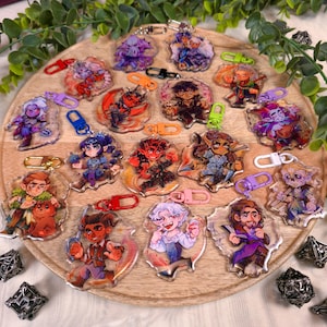 Baldur's Gate 3 Clear keychains | 7 cm clear cute keychains with semi-transparent effect BG3