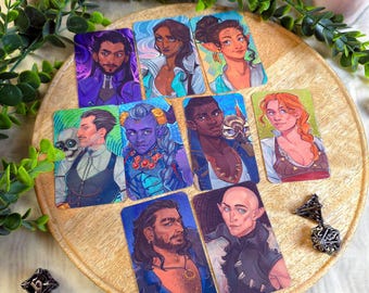 DA: Le cartoline fotografiche di Veilguard | Mini stampe di cartoline fotografiche morbide al tatto di DA | Fan Art di DA | Regalo di merchandising di Veilguard