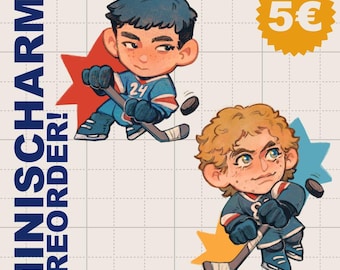 Hollanov 4cm Mini Keychains |Heated Rivalry fanart | Shane Hollander Ilya Rozanov | Game Changers book merch