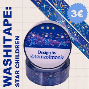 Howl's Moving Castle washitape || Star Children washi rol anime briefpapier