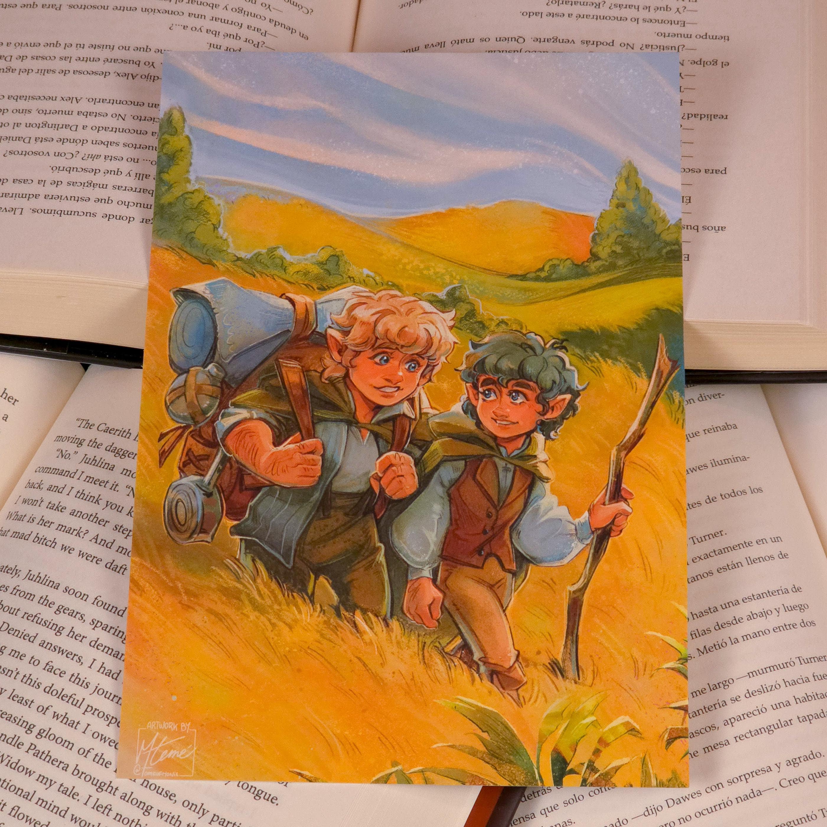 Frodo and Sam art print | Lord of the Rings illustration LOTR art print