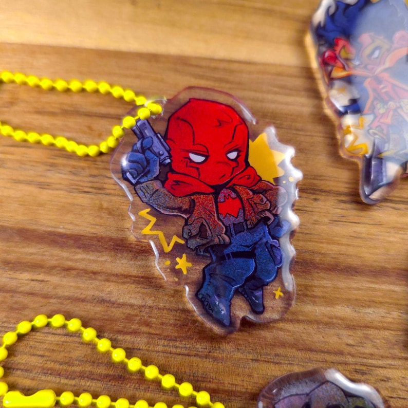 Batfam Mini Acrylic Keychains – 6cm | Red Hood, Nightwing, Robin(s) - Etsy