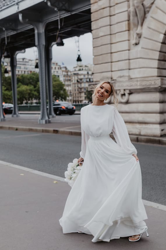 Popular Sexy White Lace Off Shoulder Mermaid Long Wedding Dress | LizProm