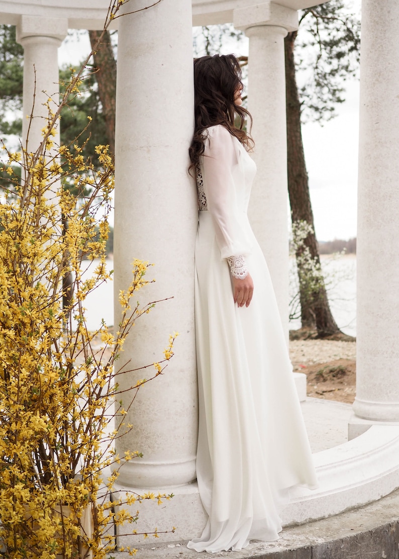 simple chiffon gown styles