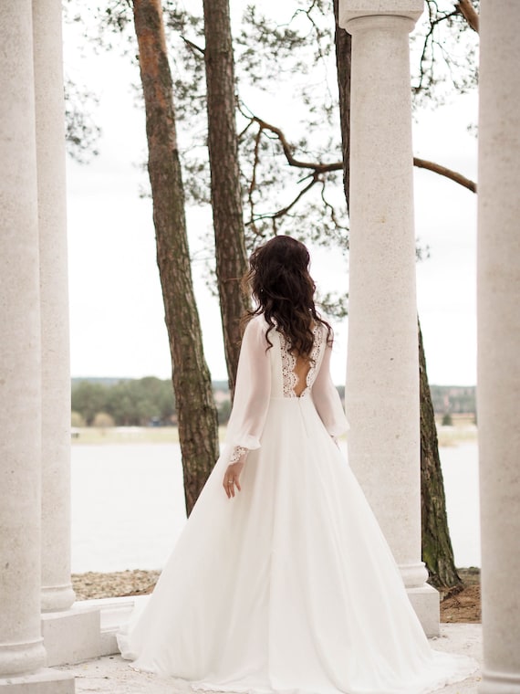 Abito da sposa lungo hot sale