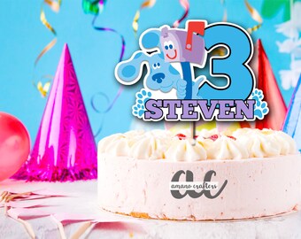 Blue's Clues Cake Topper,Kids Cake Topper, Blue's Clues Cake, Blue's Clues Birthday, Nickelodeon, Kids Birthday,