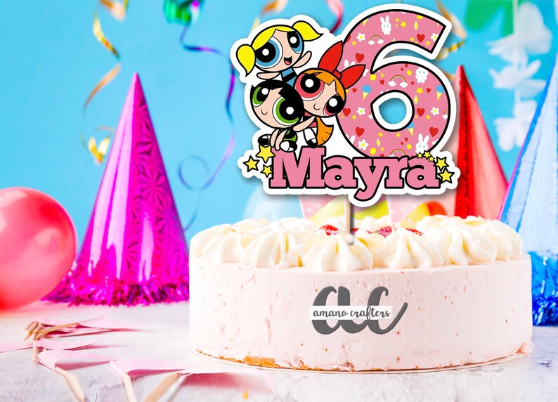 Powerpuff Girls Cake Topper Blossom Cake Topper Powerpuff Etsy