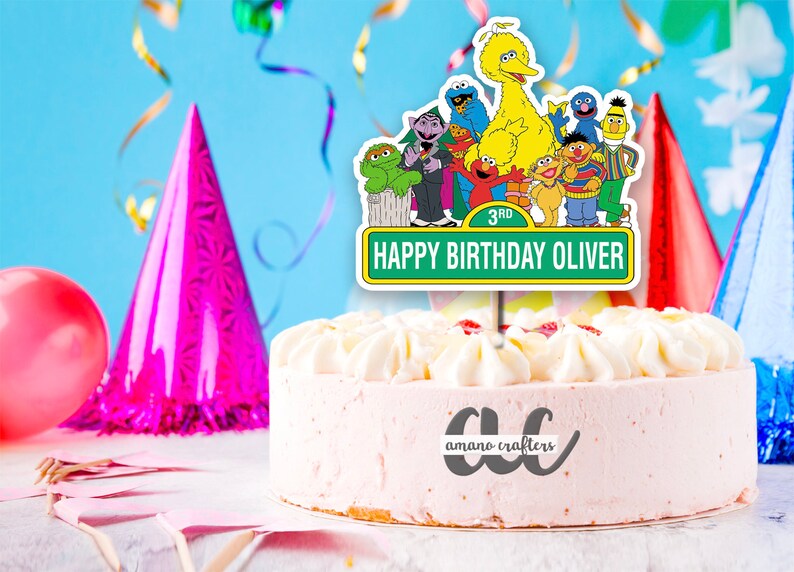 Sesame Street Cake Topperkids Cake Topper Sesame Street Etsy