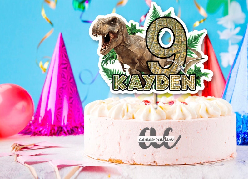 Jurassic Park Cake Topperkids Cake Topperbirthday Party Etsy